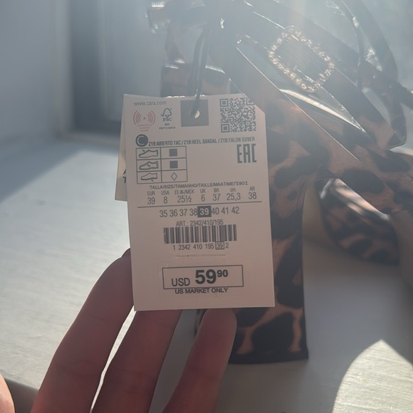 Zara Animal Print Platform Sandals - Picture 2 of 5
